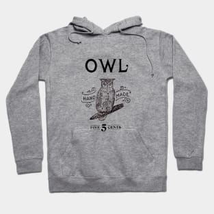 Black Owl Hand Made Cigar Logo Hoodie